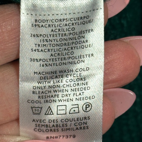 Ann Taylor Cardigan Sweater Women's Small Gold Buttons Hunter Green Jewel Toned - Picture 7 of 9